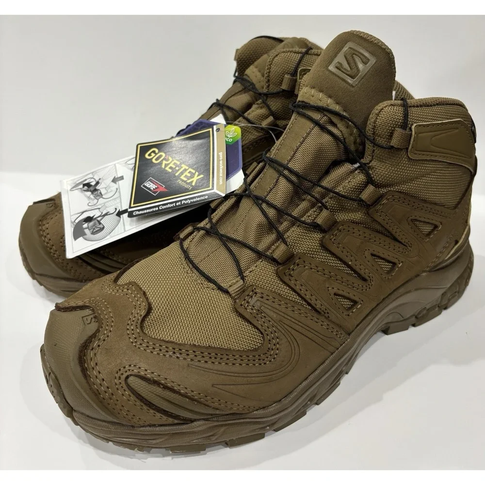 Salomon XA Forces Mid GTX Gore-Tex Tactical Boots Brown Men's 7 Women's 8 NWT
